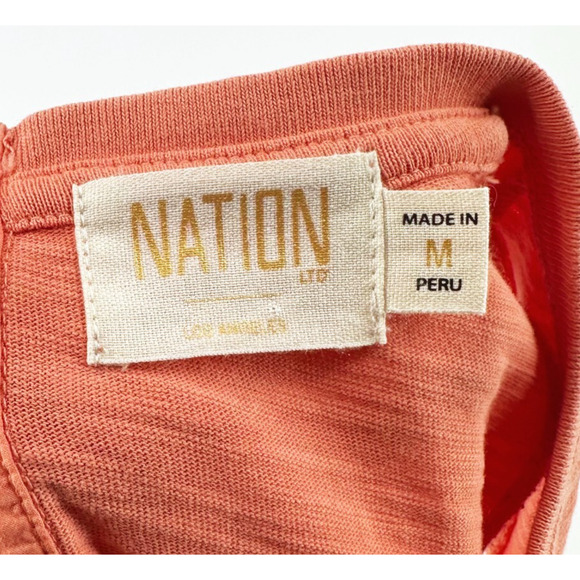 Nation LTD Harumi Womens Mini Dress Medium Tank Drop Waist Pockets Beach Tiered - Picture 7 of 9